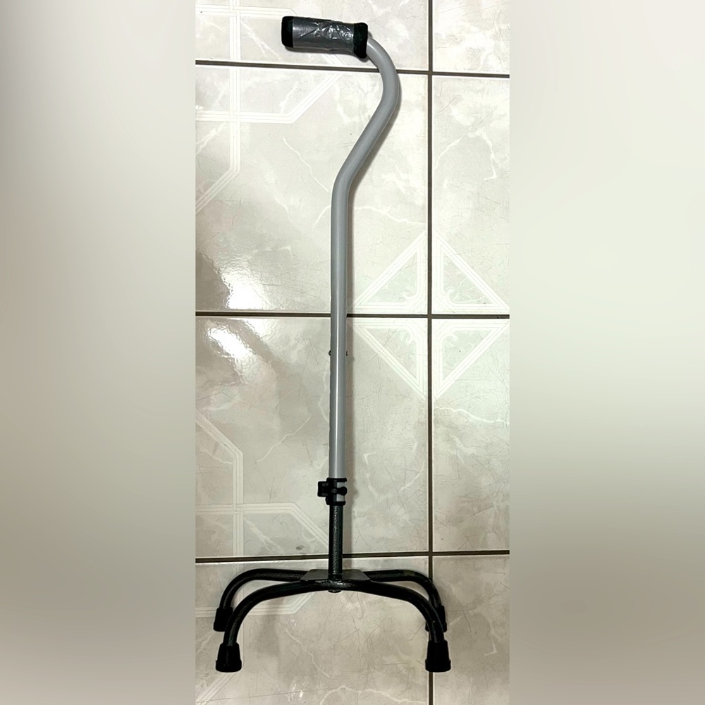 Unisex Secondhand 4 legs cane can be adjustable short or tall